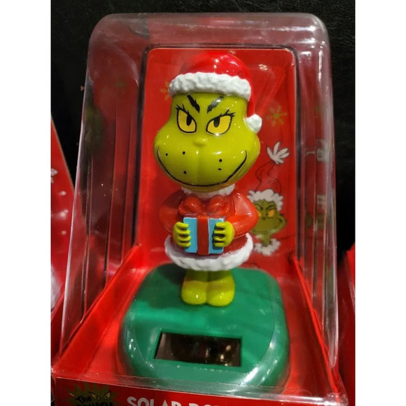 Abominable Snowman Ruldolph The Grinch Solar Activated Bobble Heads - Brand New - Picture 3 of 6